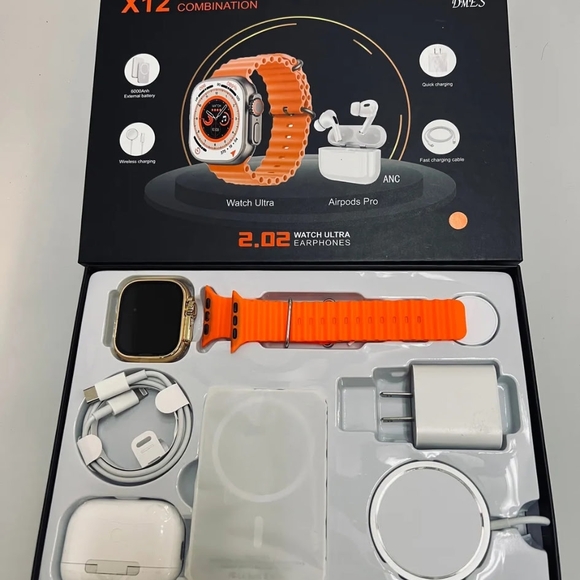 X12 Combination Smartwatch and Earphones - Orange